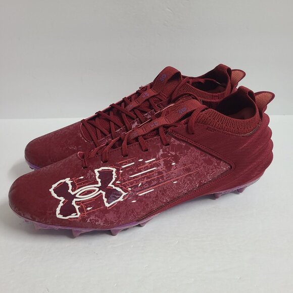 NEW Under Armour Blur 2 MC Football Cleats 3027978-602 Size 15 Burgundy